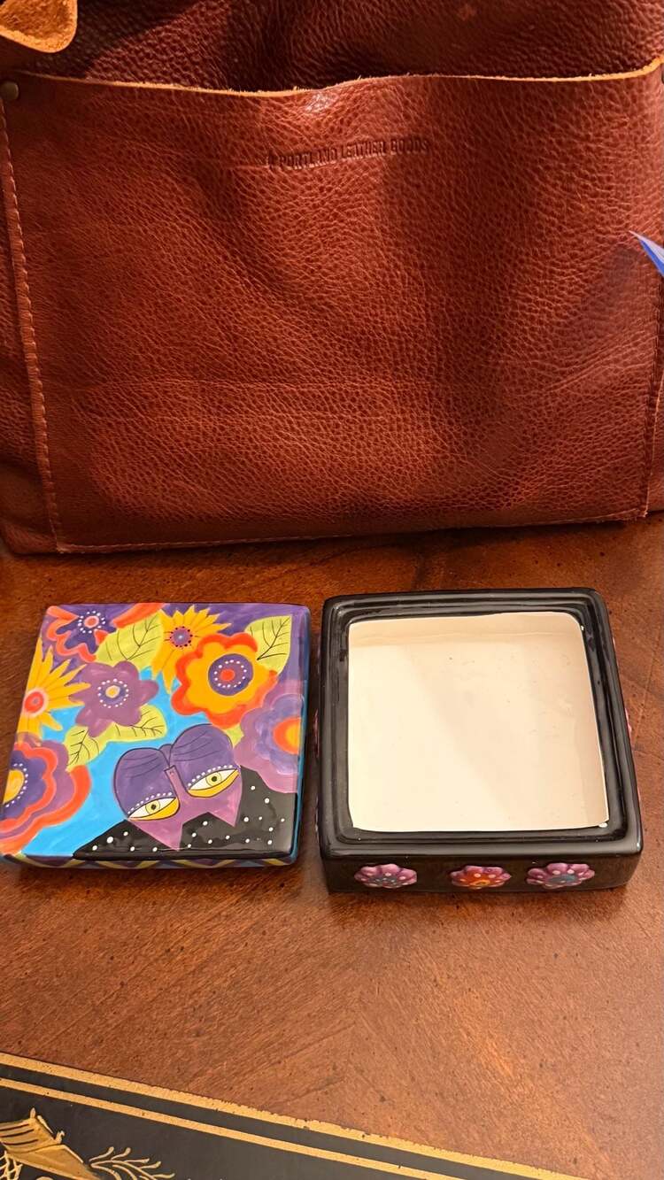Laurel Burch for Ganz Ceramic Trinket Box